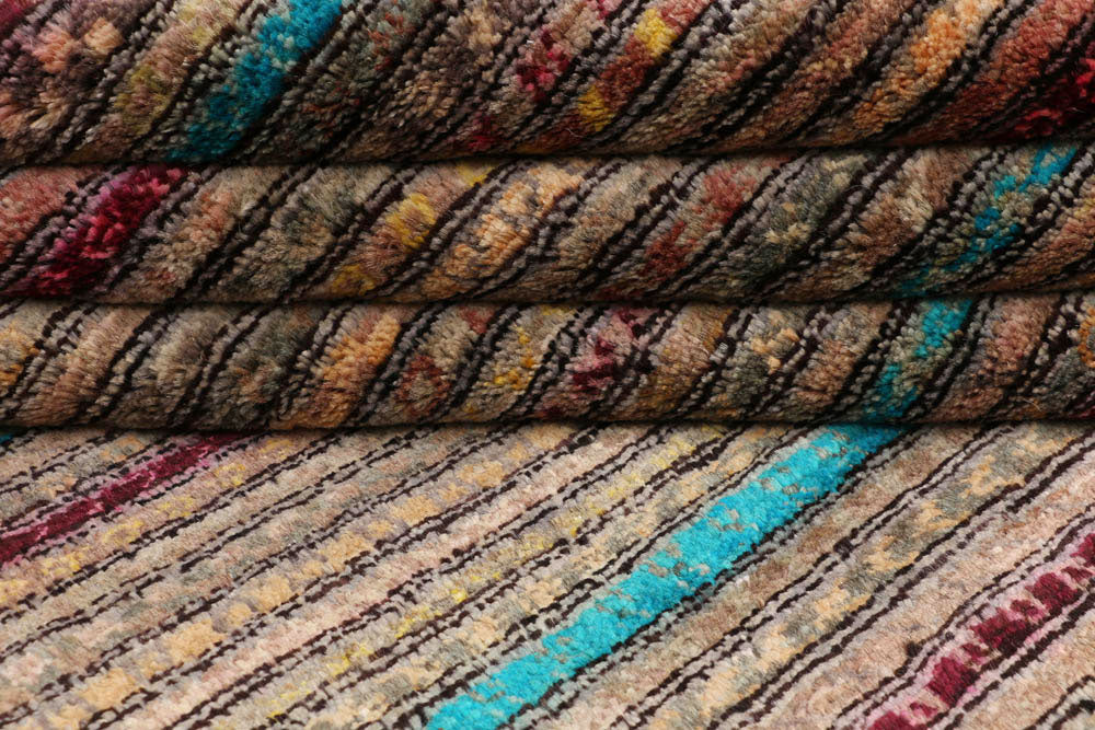 Multi Colored Gabbeh 5' 2 x 6' 8 - No. 48370 - ALRUG Rug Store