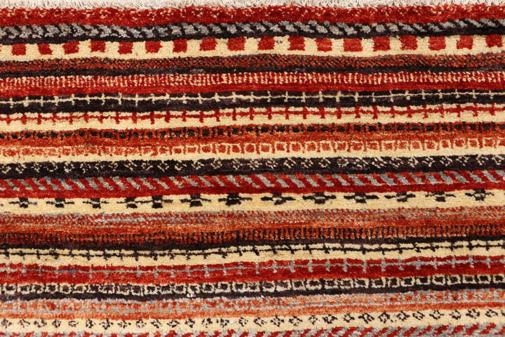 Multi Colored Gabbeh 5' 1 x 6' 9 - No. 48371 - ALRUG Rug Store
