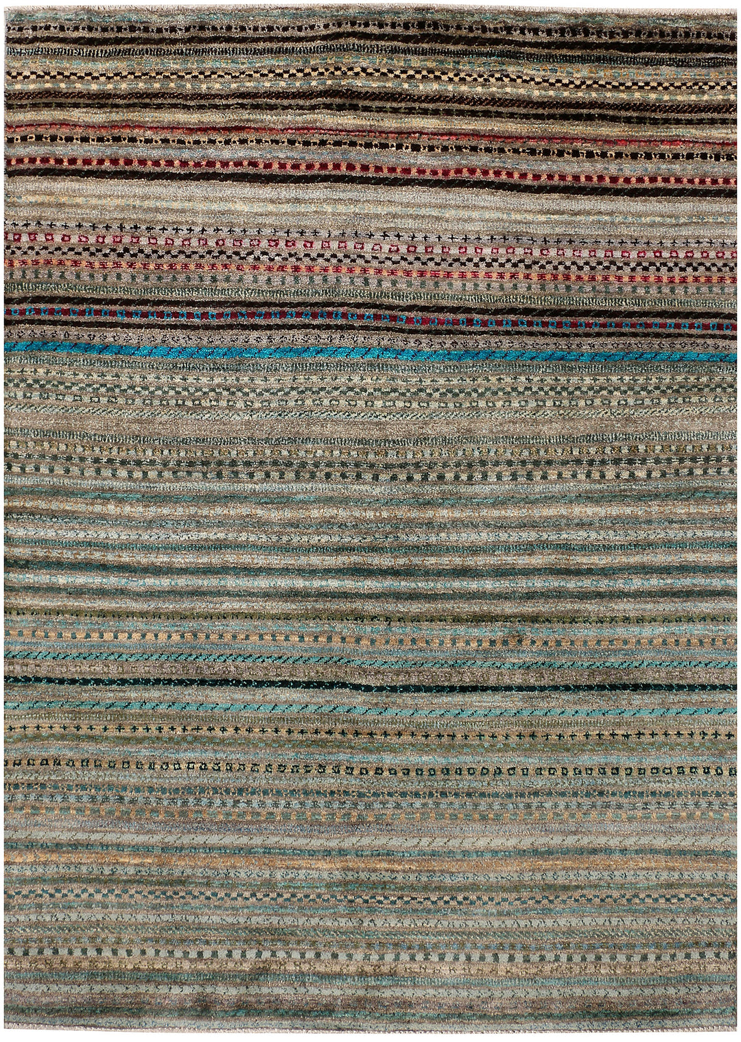 Multi Colored Gabbeh 5' 1 x 7' - No. 48372 - ALRUG Rug Store