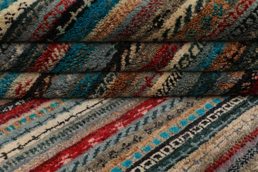 Multi Colored Gabbeh 5' 2 x 7' - No. 48378 - ALRUG Rug Store