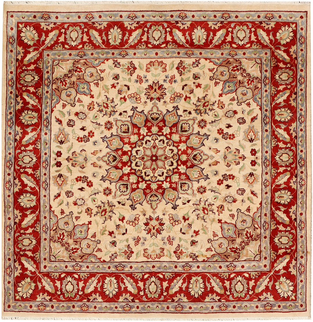 Wheat Kashan 3' 11 x 3' 11 - No. 48396 - ALRUG Rug Store
