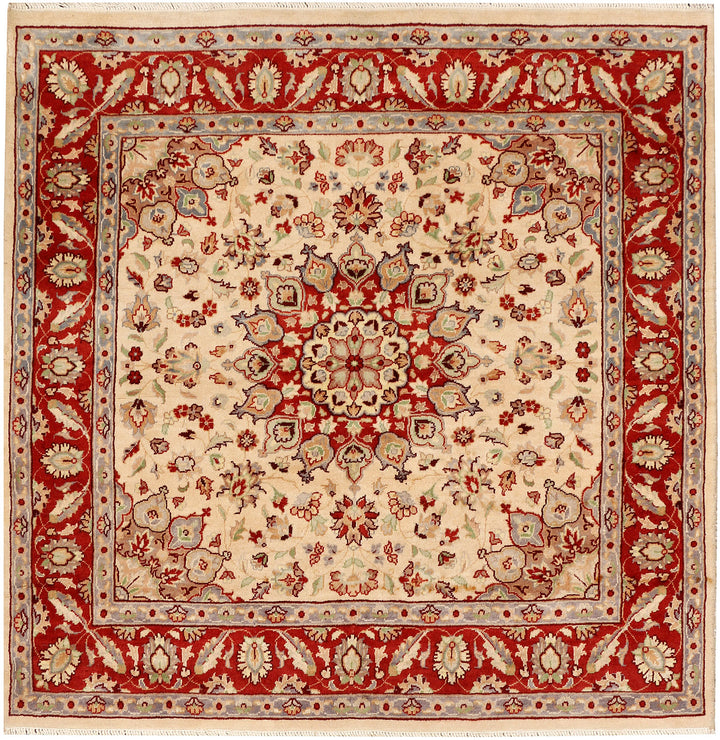 Wheat Kashan 3' 11 x 3' 11 - No. 48396 - ALRUG Rug Store