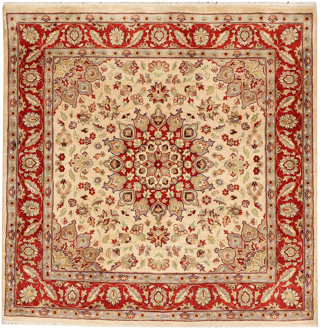 Wheat Kashan 3' 11 x 3' 11 - No. 48397 - ALRUG Rug Store