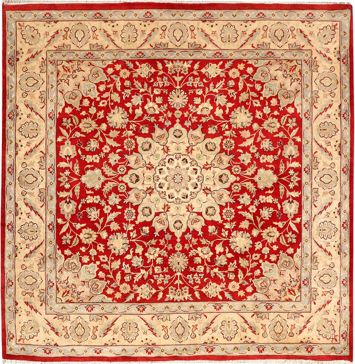 Red Kashan 5' 1 x 5' 1 - No. 48398 - ALRUG Rug Store