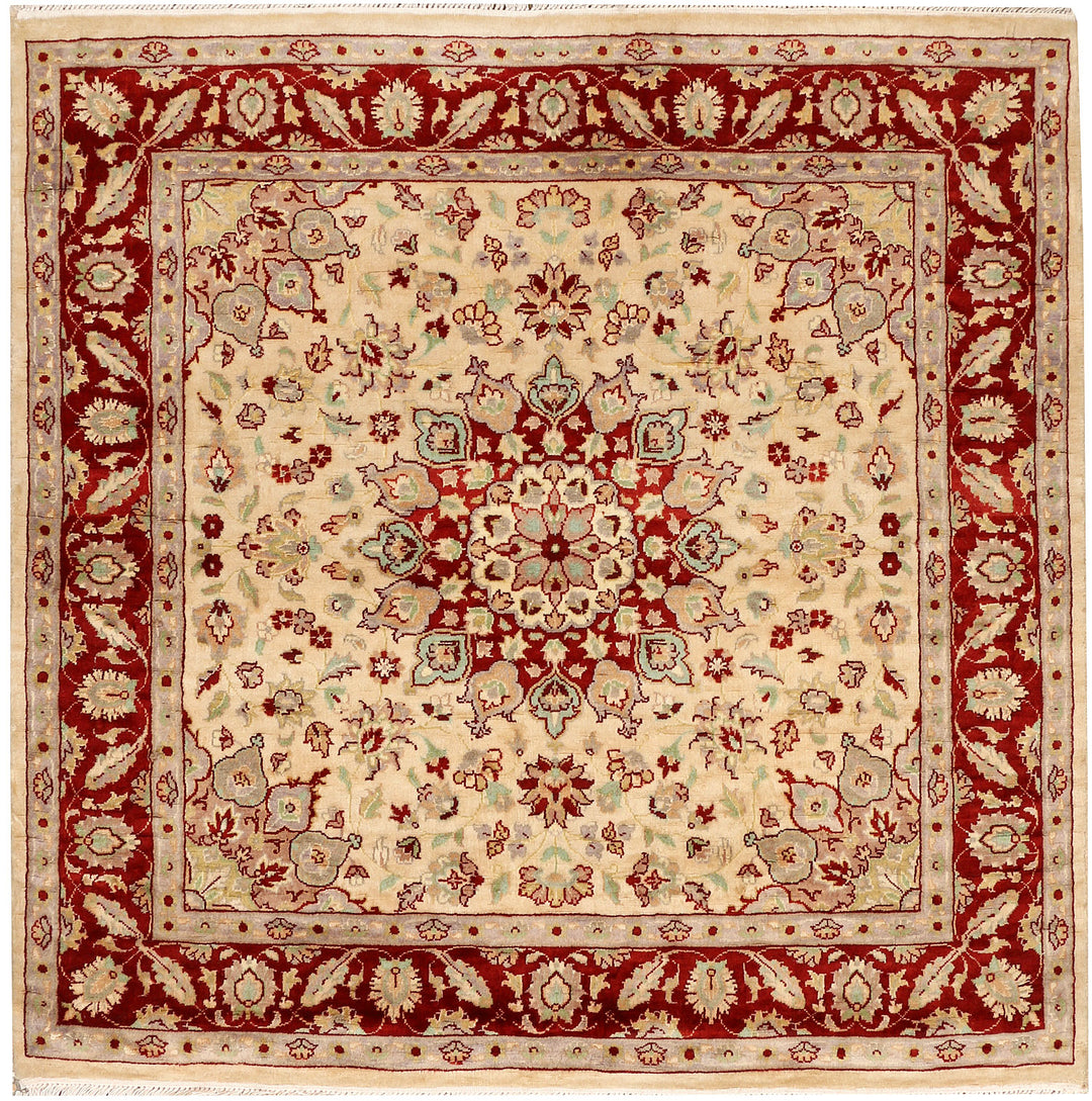 Wheat Kashan 4' 1 x 4' 1 - No. 48400 - ALRUG Rug Store