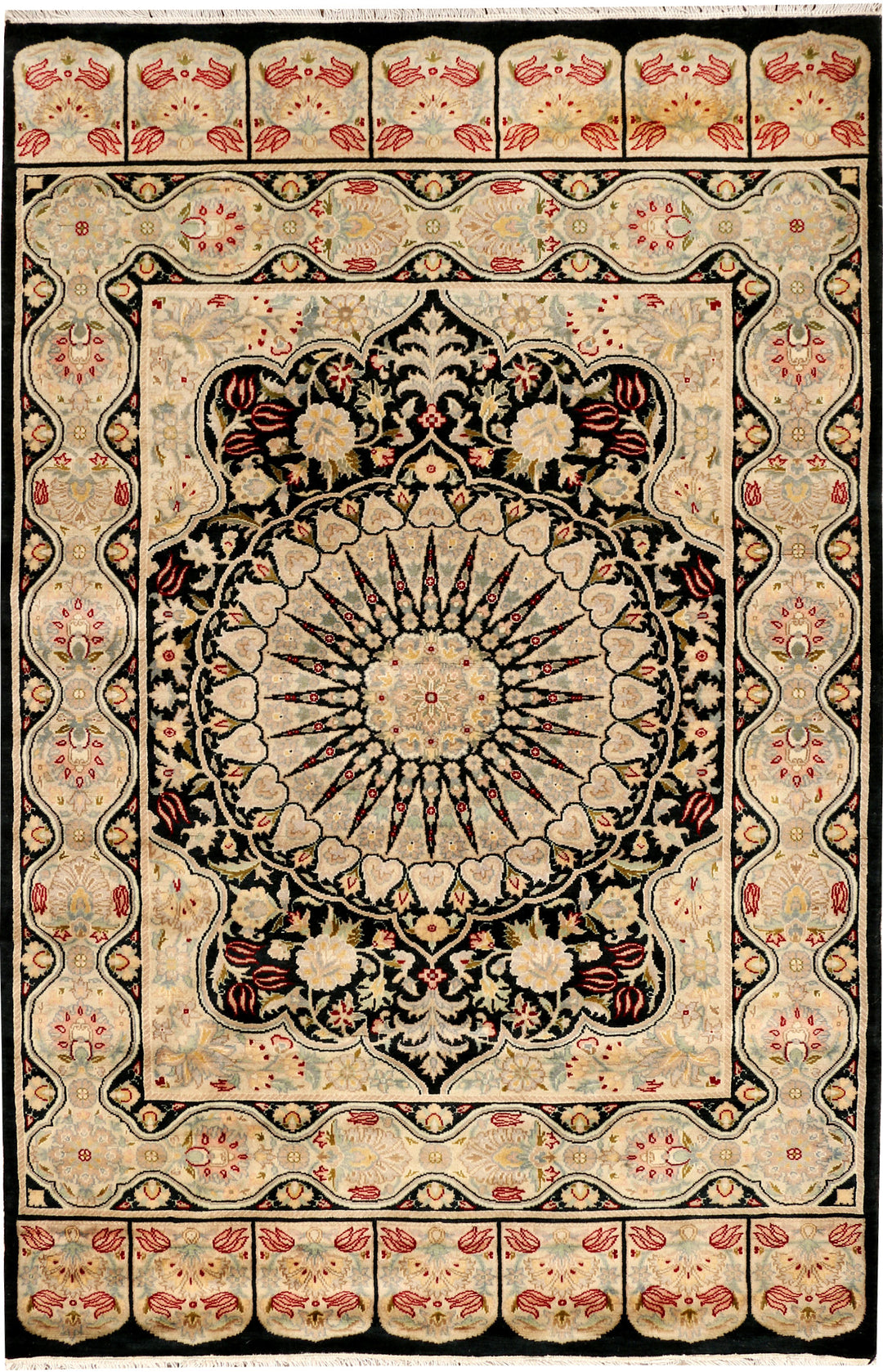 Black Kirman 4' 1 x 6' 3 - No. 48408 - ALRUG Rug Store
