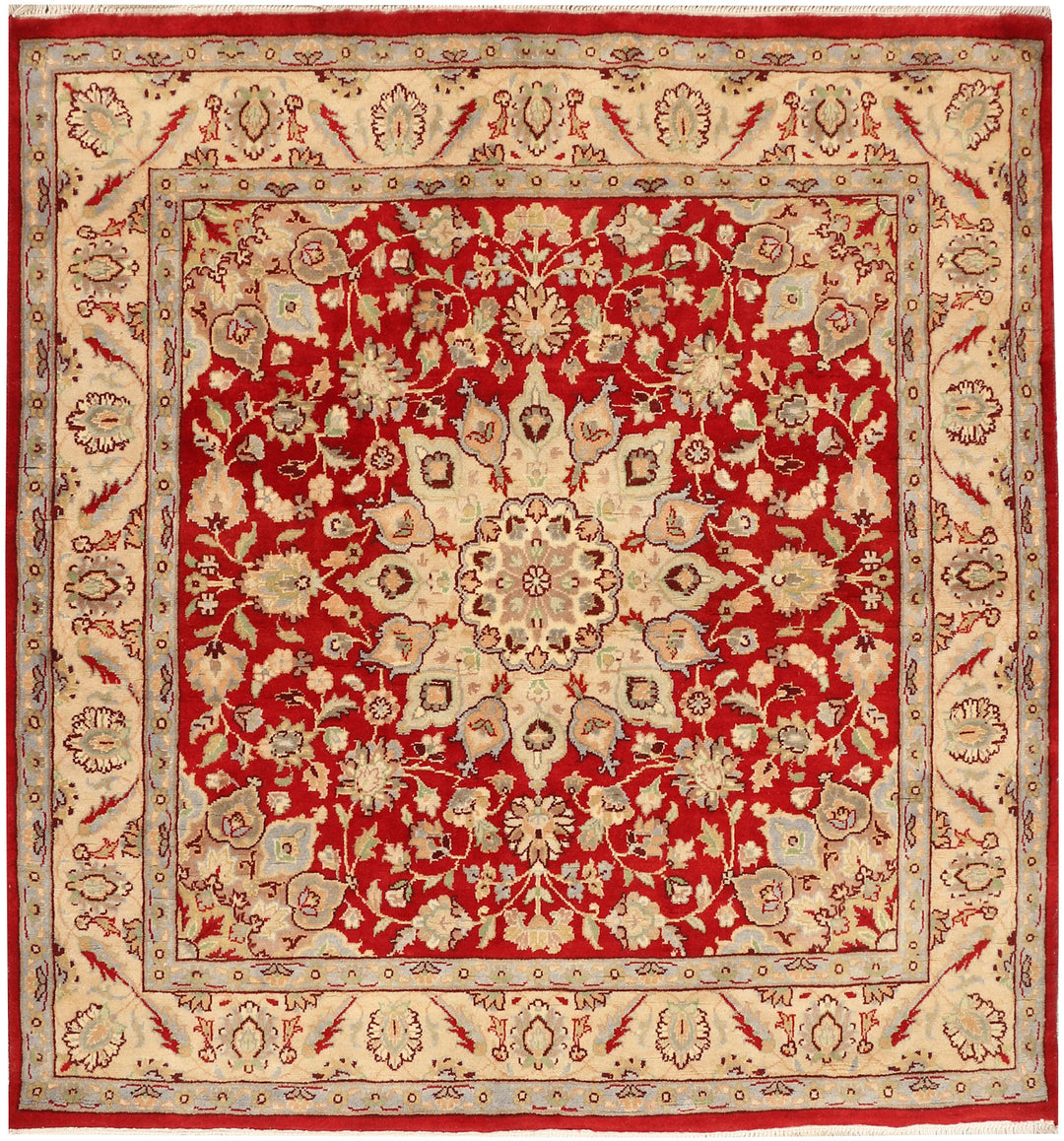 Firebrick Kashan 4' 1 x 4' 2 - No. 48417 - ALRUG Rug Store