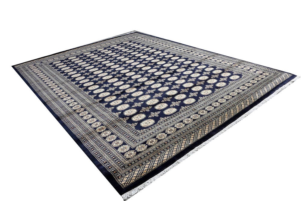 Midnight Blue Bokhara 9' 2 x 11' 11 - No. 48432 - ALRUG Rug Store