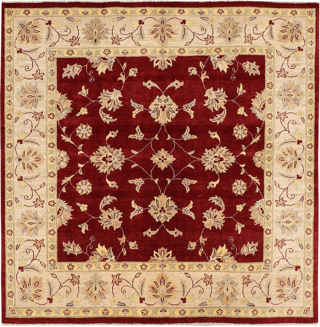 Maroon Ziegler 6' 6 x 6' 8 - No. 48488 - ALRUG Rug Store