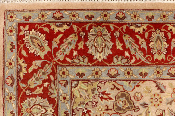 Tan Kashan 6' 8 x 6' 11 - No. 48503 - ALRUG Rug Store