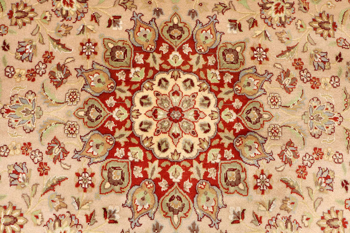 Tan Kashan 6' 8 x 6' 11 - No. 48503 - ALRUG Rug Store