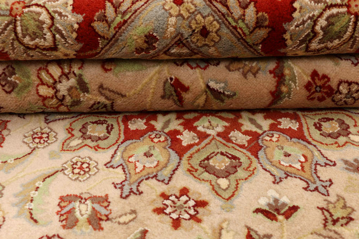 Tan Kashan 6' 8 x 6' 11 - No. 48503 - ALRUG Rug Store