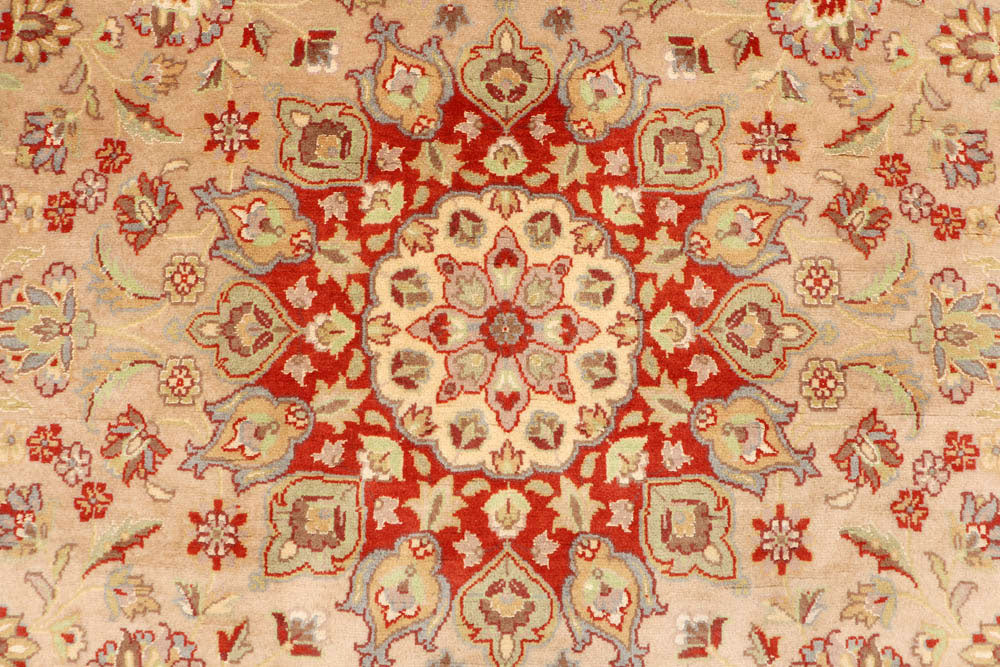 Tan Kashan 6' x 6' 1 - No. 48504 - ALRUG Rug Store