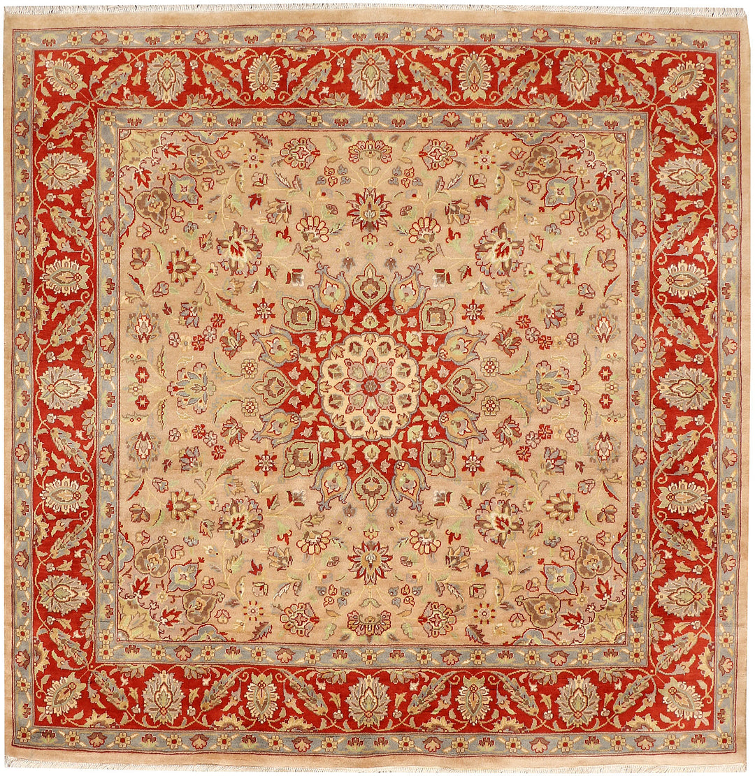 Tan Kashan 6' x 6' 1 - No. 48504 - ALRUG Rug Store