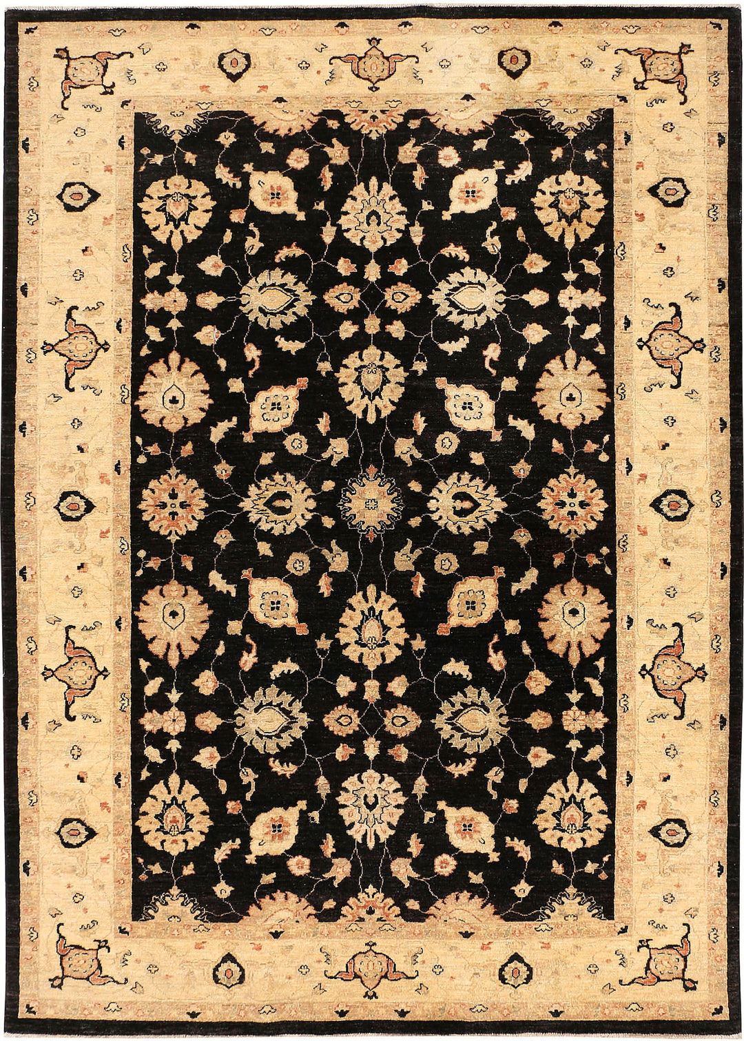 Black Oushak 6' 7 x 9' 5 - No. 48666 - ALRUG Rug Store