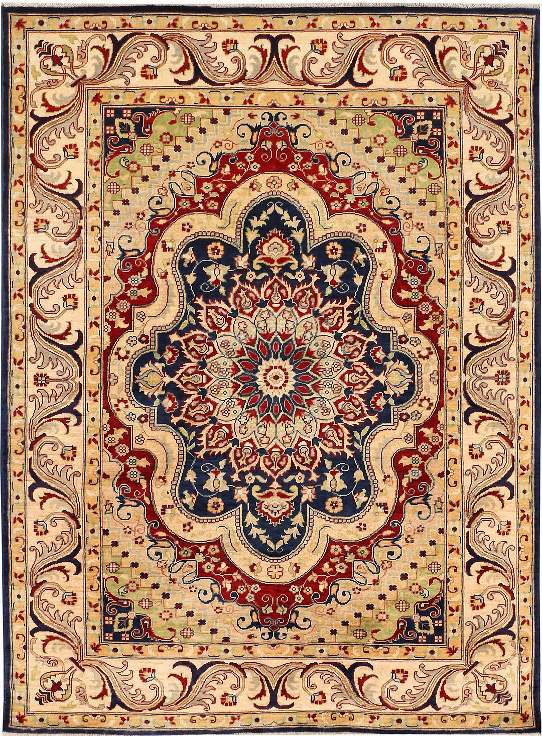 Midnight Blue Isfahan 4' 10 x 6' 8 - No. 48672 - ALRUG Rug Store