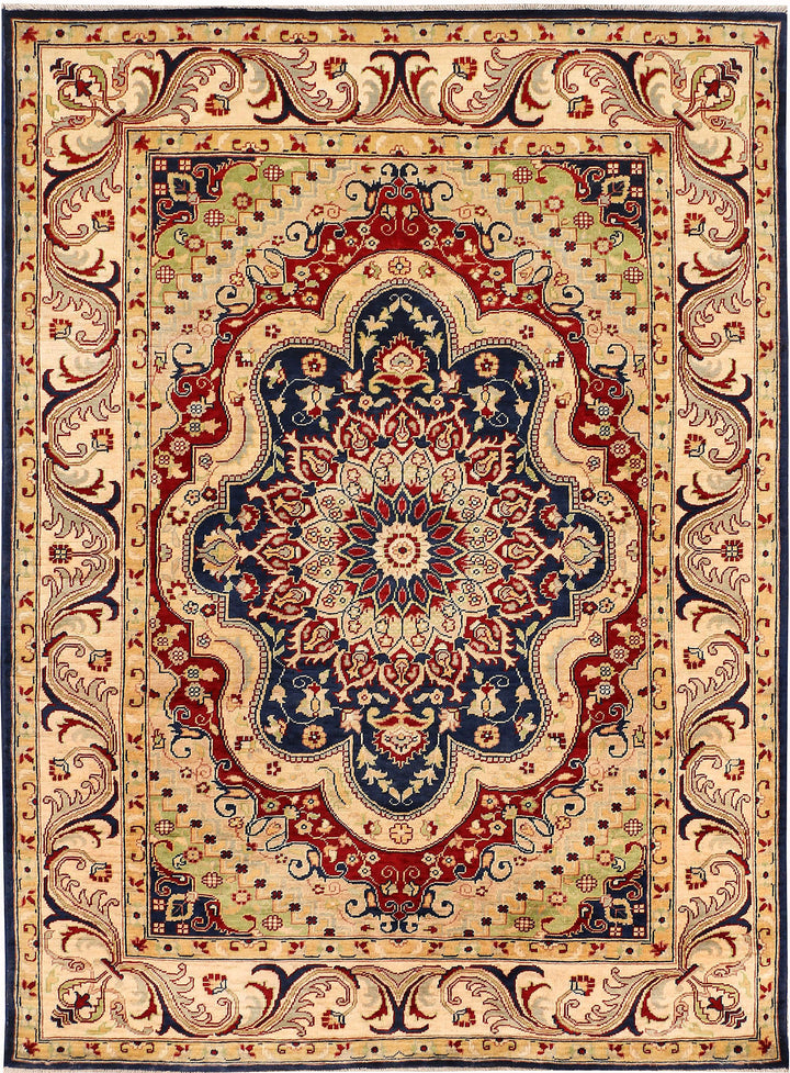 Midnight Blue Isfahan 4' 10 x 6' 8 - No. 48672 - ALRUG Rug Store