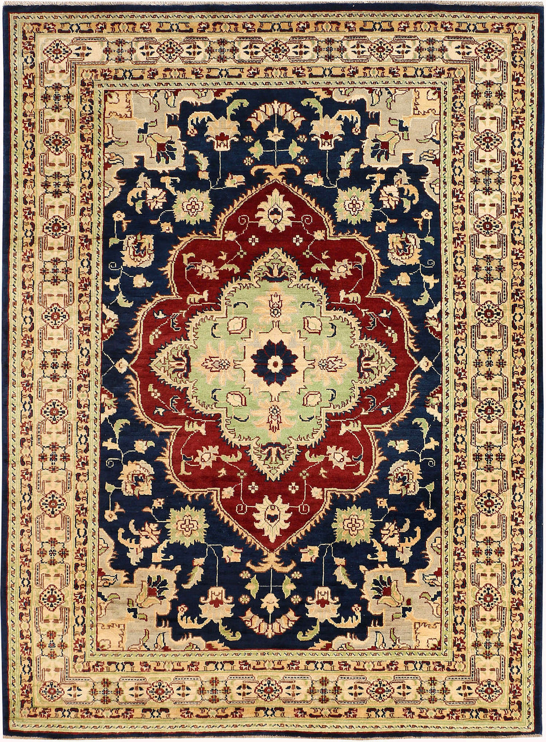 Midnight Blue Isfahan 4' 8 x 6' 4 - No. 48674 - ALRUG Rug Store