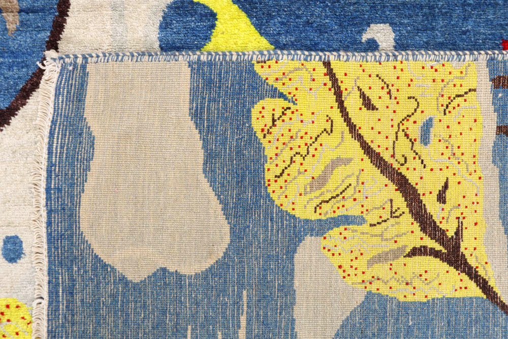 Steel Blue Ikat 6' x 9' 9 - No. 48677 - ALRUG Rug Store