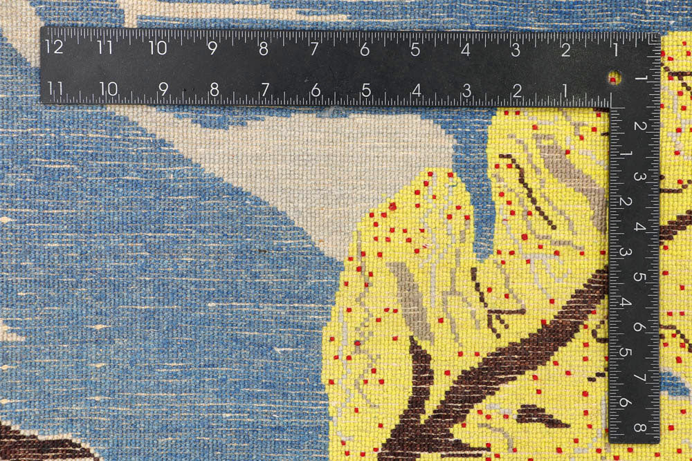 Steel Blue Ikat 6' x 9' 9 - No. 48677 - ALRUG Rug Store