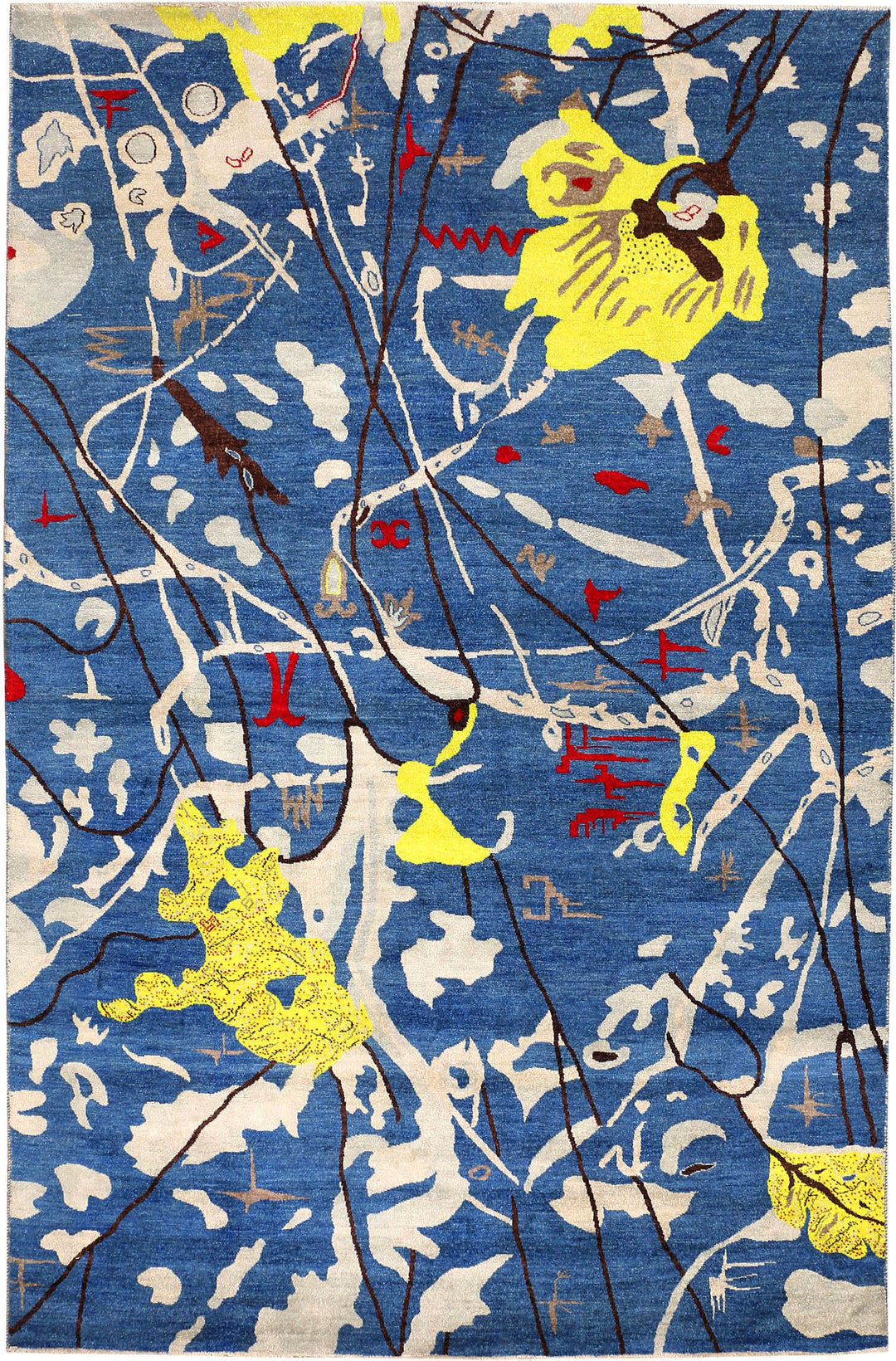 Steel Blue Ikat 6' x 9' 9 - No. 48677 - ALRUG Rug Store