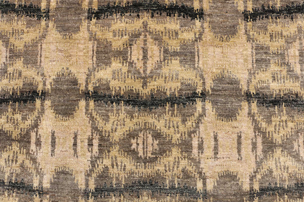 Tan Ikat 6' 4 x 9' 10 - No. 48678 - ALRUG Rug Store