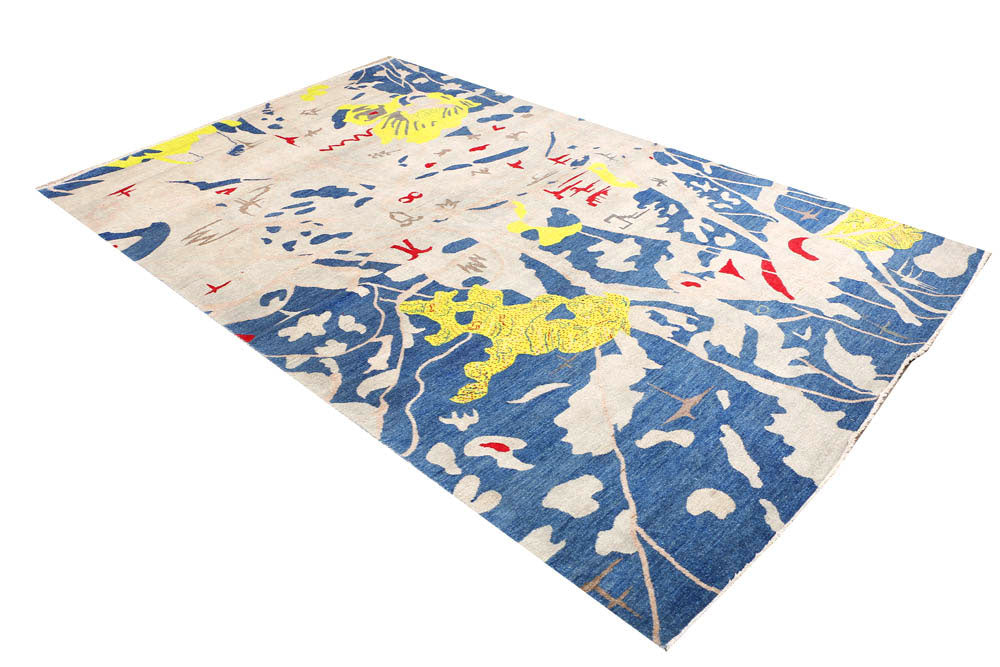 Gainsboro Ikat 6' 6 x 9' 4 - No. 48679 - ALRUG Rug Store