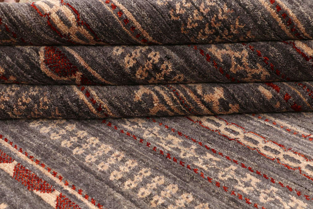 Saddle Brown Gabbeh 6' 8 x 9' 10 - No. 48680 - ALRUG Rug Store