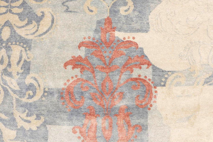 Dark Grey Ikat 6' 4 x 9' 5 - No. 48684 - ALRUG Rug Store