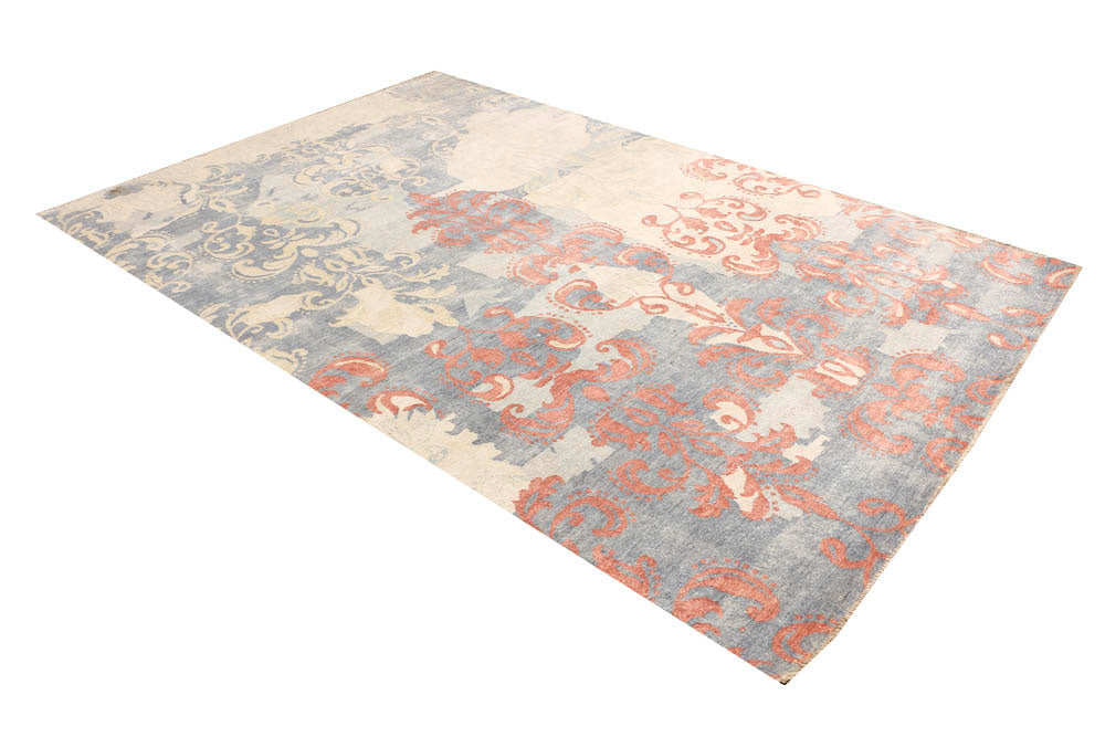 Dark Grey Ikat 6' 4 x 9' 5 - No. 48684 - ALRUG Rug Store