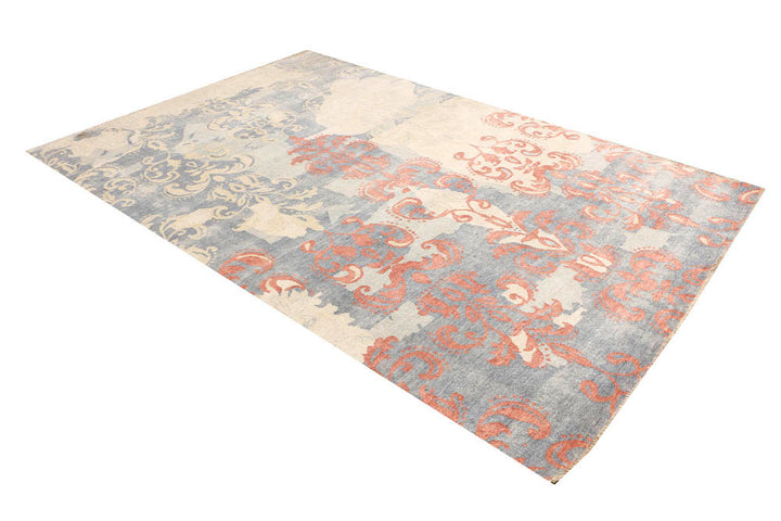 Dark Grey Ikat 6' 4 x 9' 5 - No. 48684 - ALRUG Rug Store