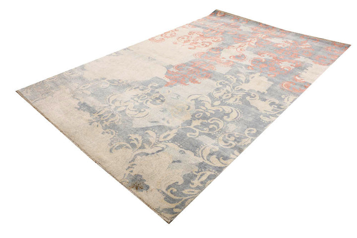Dark Grey Ikat 6' 4 x 9' 5 - No. 48684 - ALRUG Rug Store