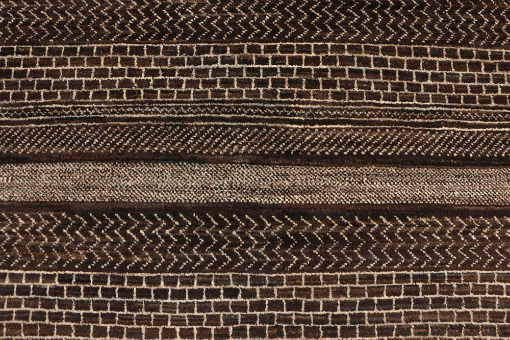 Saddle Brown Gabbeh 4' x 6' - No. 48690 - ALRUG Rug Store