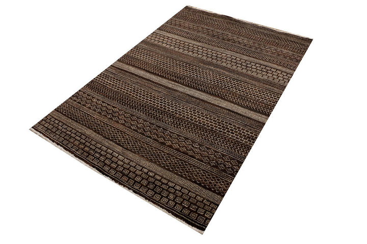 Saddle Brown Gabbeh 4' x 6' - No. 48690 - ALRUG Rug Store