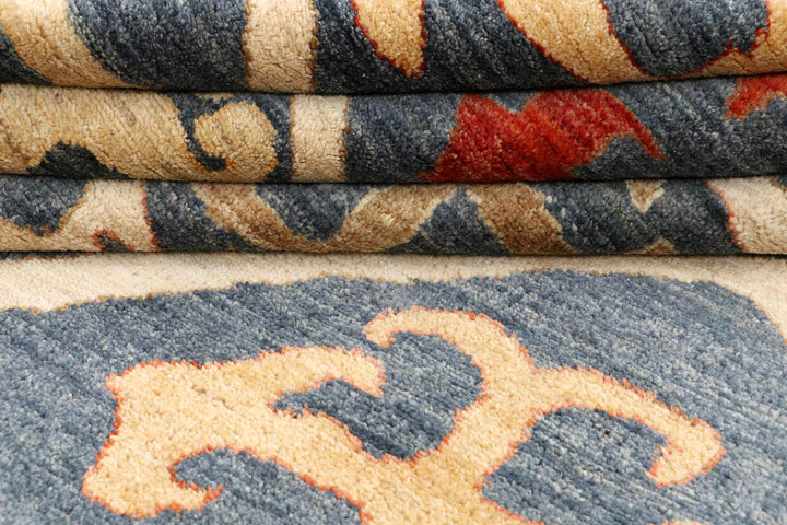 Light Slate Grey Ikat 5' x 7' 1 - No. 48693 - ALRUG Rug Store