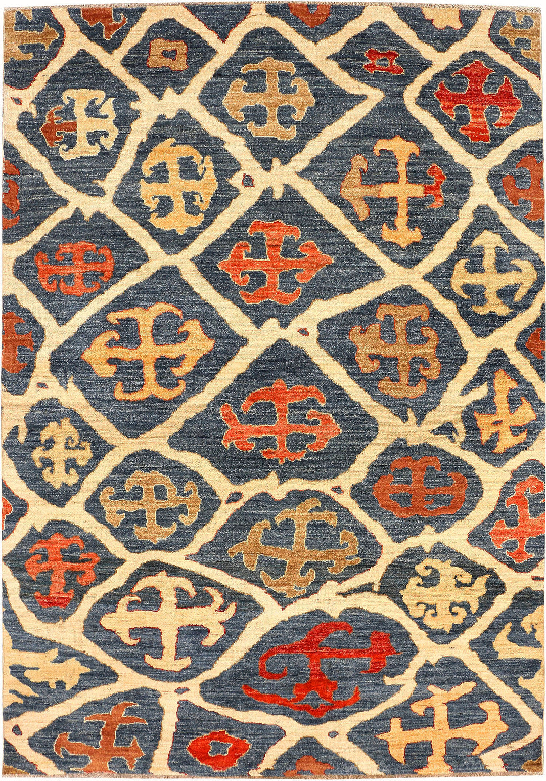 Light Slate Grey Ikat 5' x 7' 1 - No. 48693 - ALRUG Rug Store