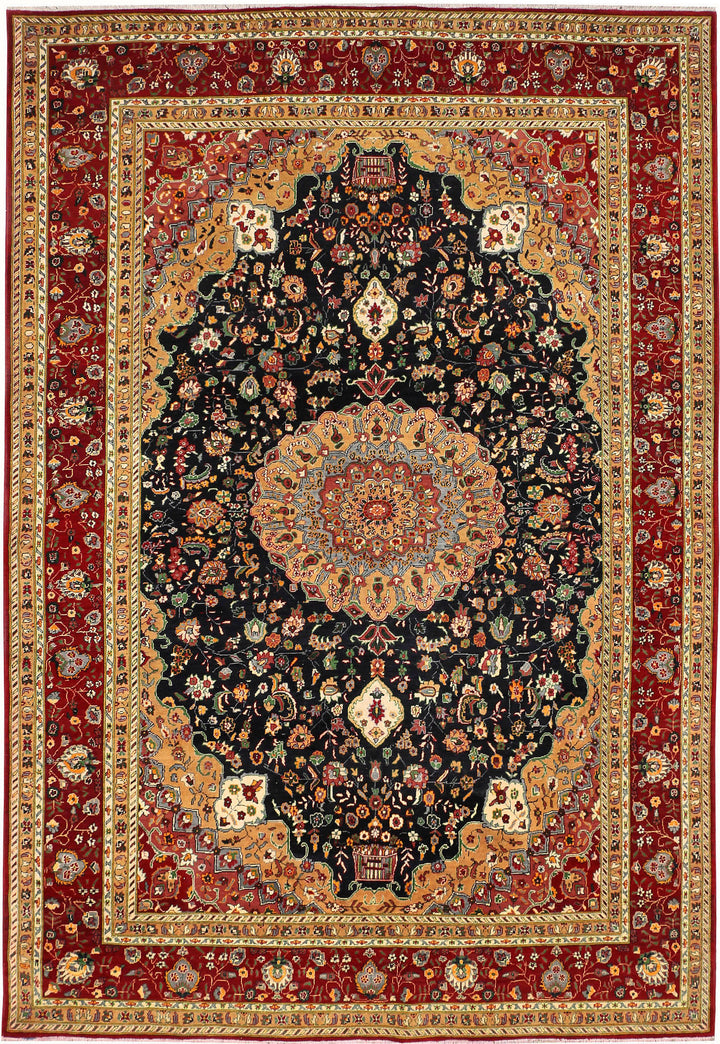 Black Kashan 6' 8 x 9' 9 - No. 48705 - ALRUG Rug Store