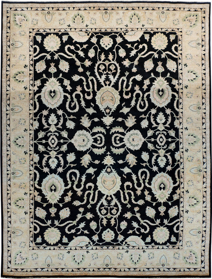 Black Ziegler 9' 10 x 14' 2 - No. 48710 - ALRUG Rug Store