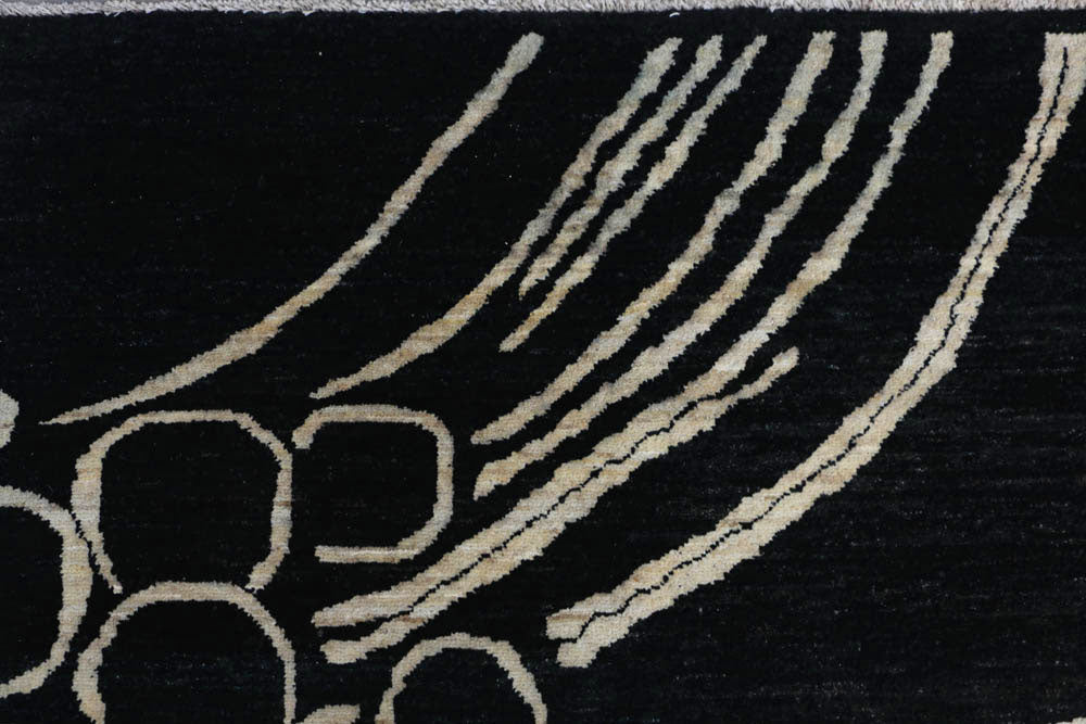 Black Gabbeh 9' 10 x 13' - No. 48717 - ALRUG Rug Store