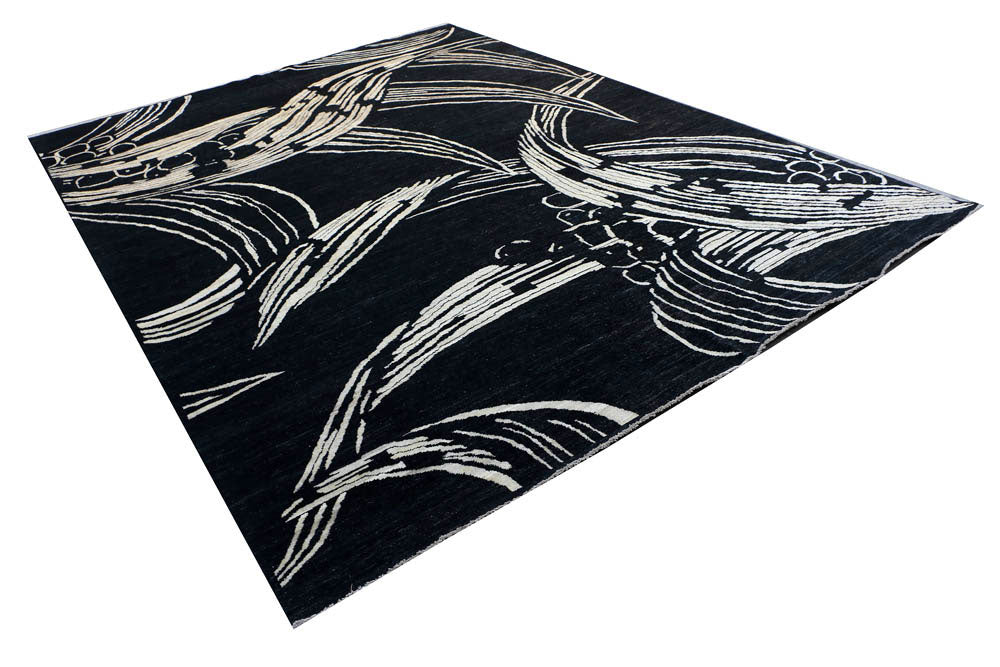 Black Gabbeh 9' 10 x 13' - No. 48717 - ALRUG Rug Store