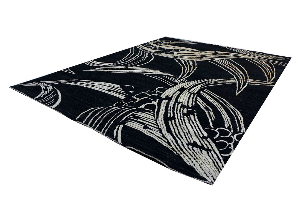Black Gabbeh 9' 10 x 13' - No. 48717 - ALRUG Rug Store
