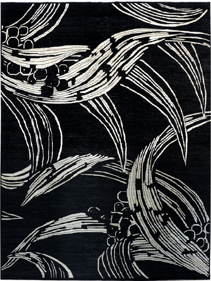 Black Gabbeh 9' 10 x 13' - No. 48717 - ALRUG Rug Store