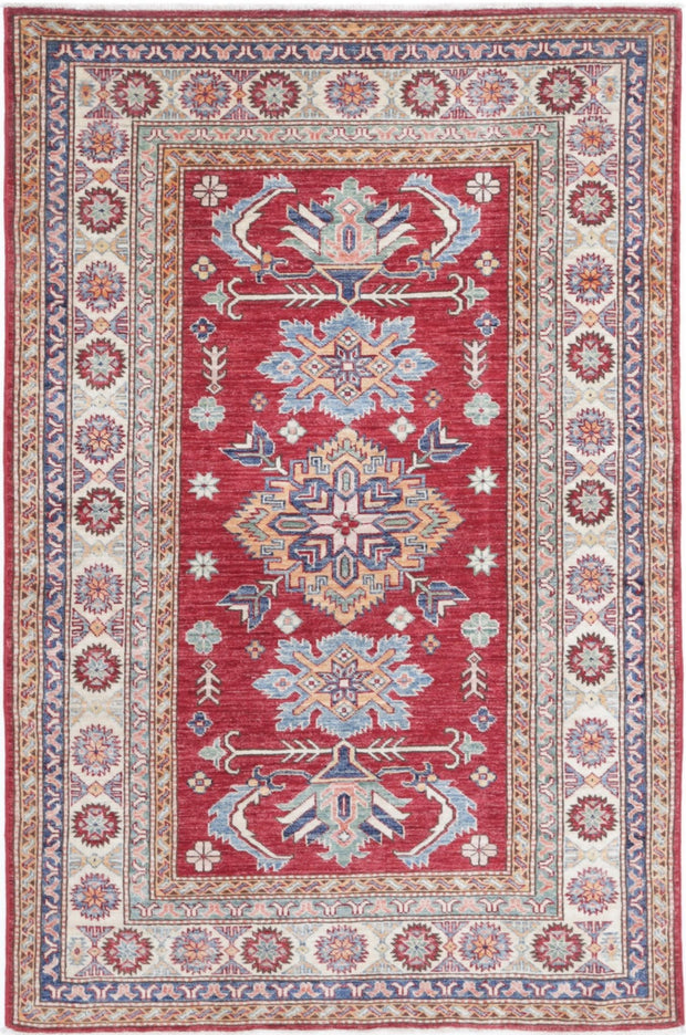 Hand Knotted Royal Kazak Wool Rug 3' 10" x 6' 0" - No. AT77620