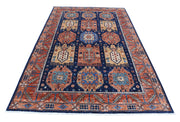 Hand Knotted Nomadic Caucasian Humna Wool Rug 5' 9" x 8' 10" - No. AT56865