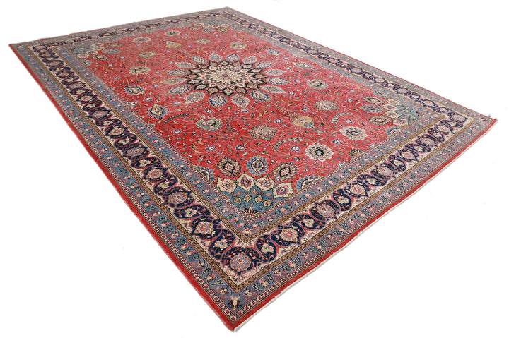 Hand Knotted Persian Tabriz Wool Rug 8' 11" x 12' 4" - No. AT47801