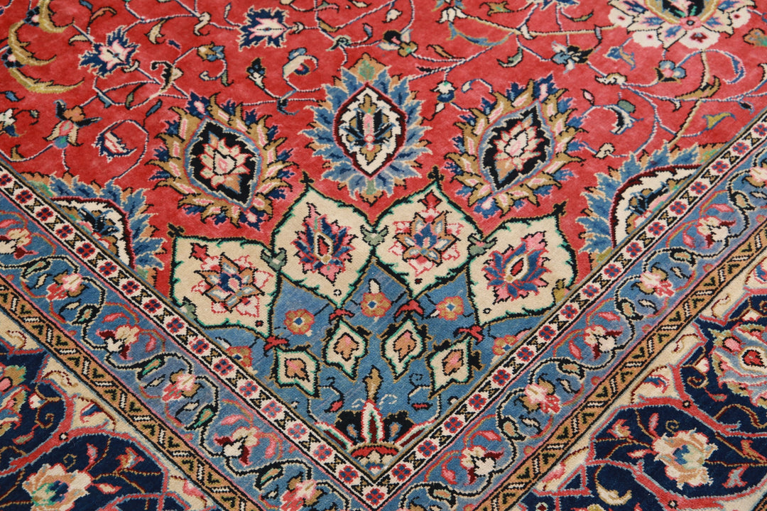 Hand Knotted Persian Tabriz Wool Rug 8' 11" x 12' 4" - No. AT47801