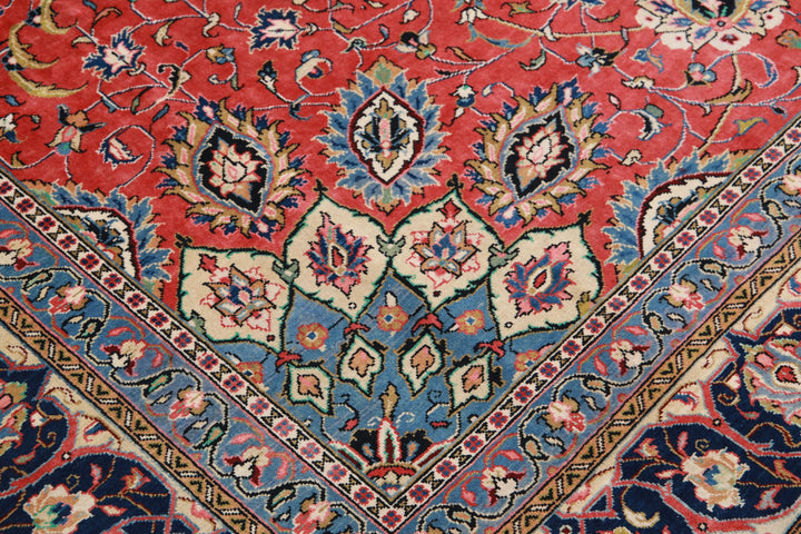 Hand Knotted Persian Tabriz Wool Rug 8' 11" x 12' 4" - No. AT47801