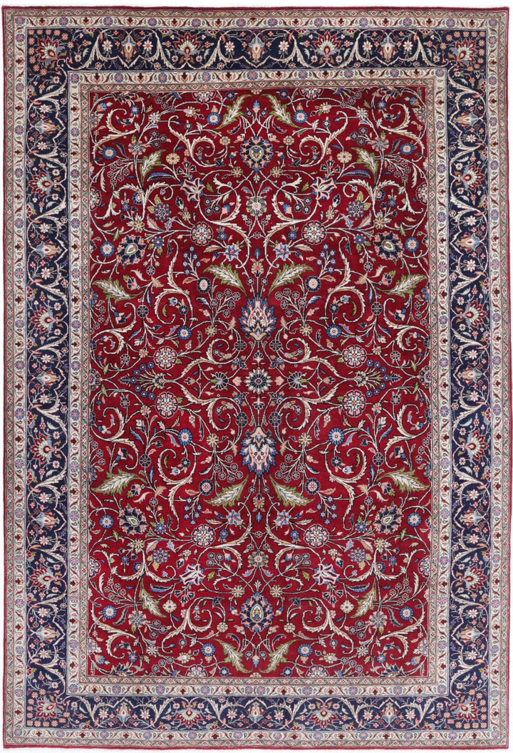 Hand Knotted Persian Tabriz Wool Rug 6' 7" x 9' 11" - No. AT23562