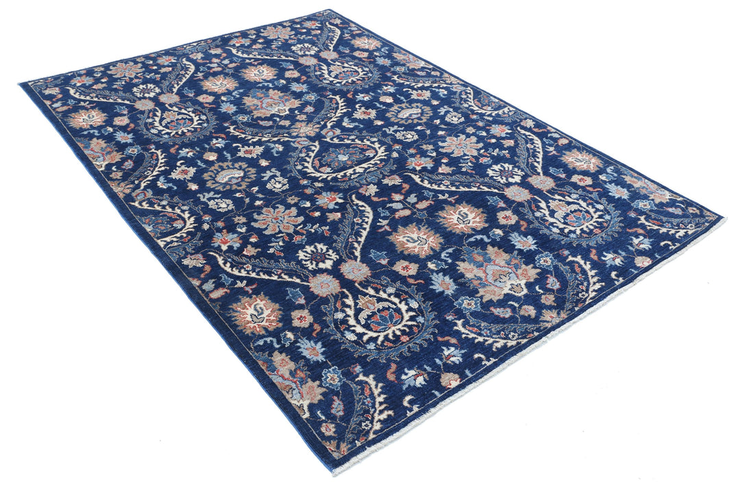 Hand Knotted Artemix Wool Rug 5' 4" x 7' 6" - No. AT58618