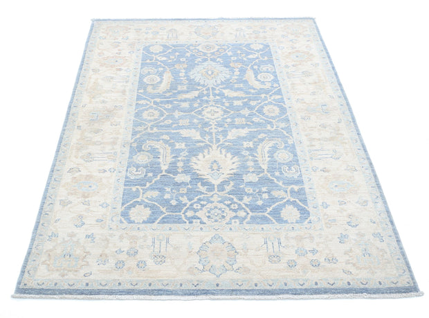 Hand Knotted Serenity Wool Rug 4' 2" x 5' 9" - No. AT27797